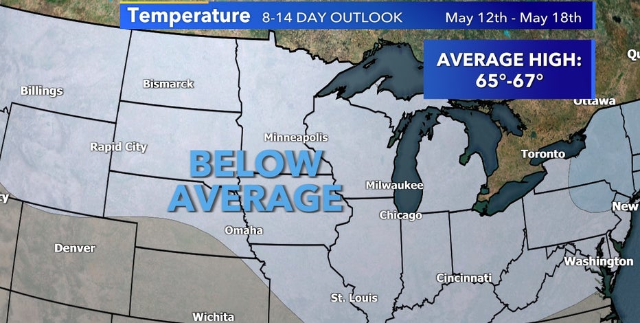 Cooler weather settles in Wisconsin through mid-May