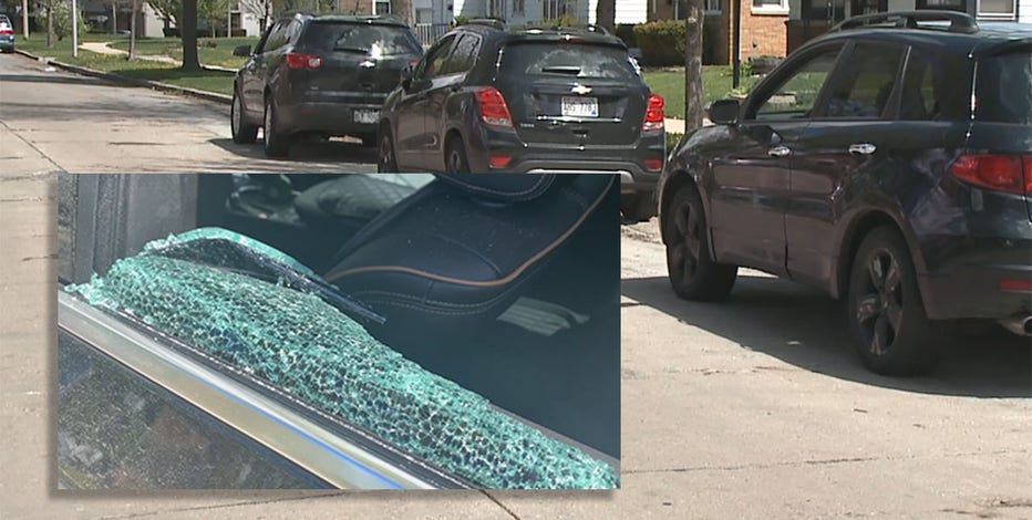 Car break-ins cover Milwaukee streets in shattered glass
