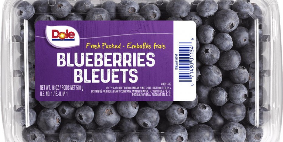 Dole recalls blueberries due to potential cyclospora contamination