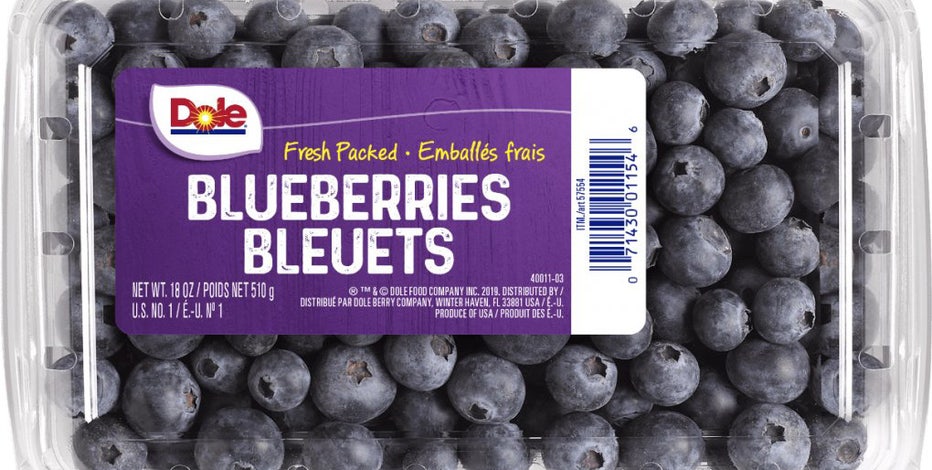 Dole recalls blueberries due to potential cyclospora contamination