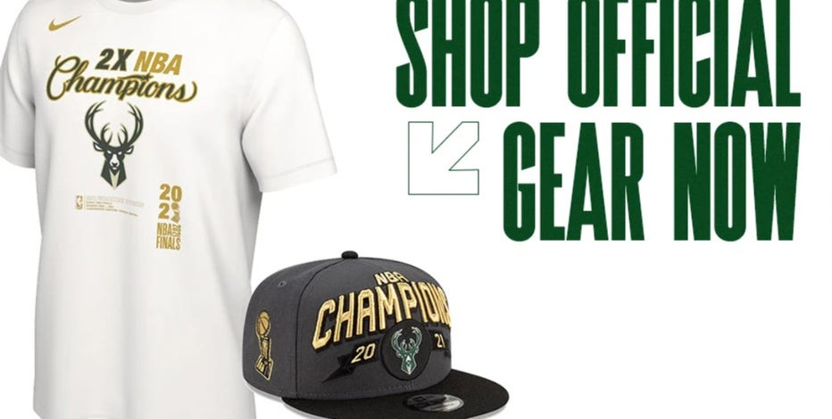 Bucks official championship merchandise available at Bucks Pro Shop