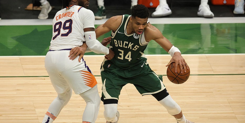 Bucks' Giannis Antetokounmpo on foul complaints: 'I take a pretty good beating out there'