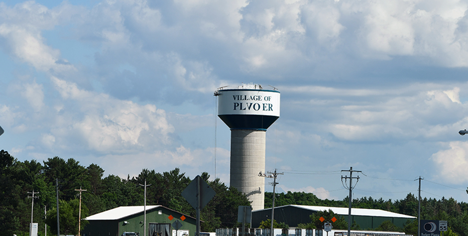 Botched water tower paint job in central Wisconsin