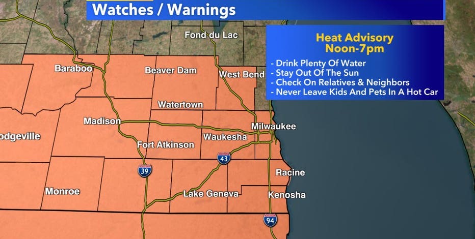 Heat advisory Tuesday until 7 p.m., storms expected