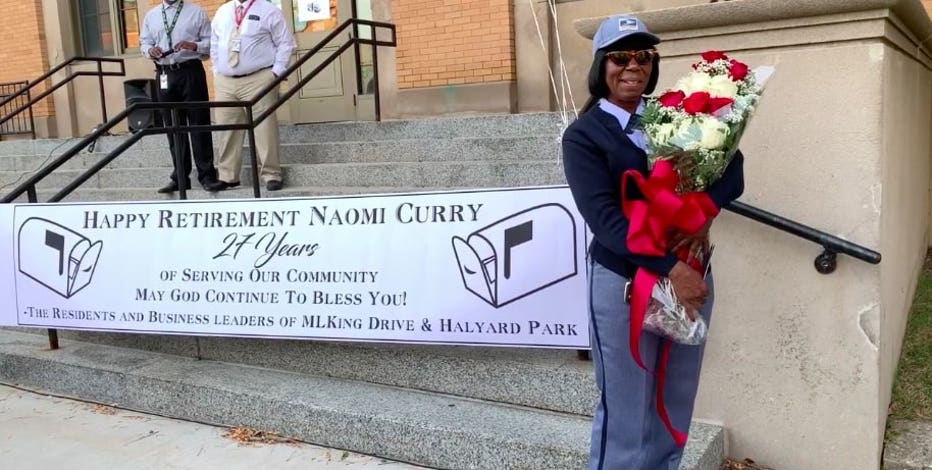 Community send-off for postal worker after 27 years