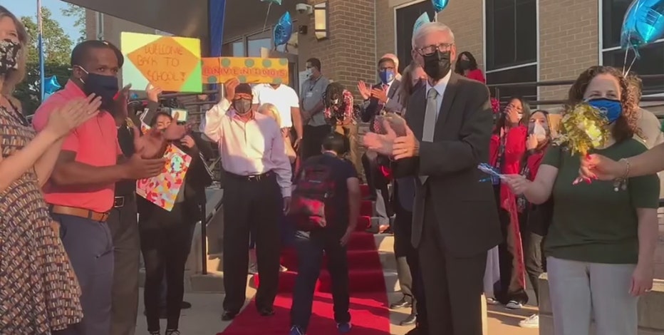 Gov. Evers welcomes MPS students headed back to school