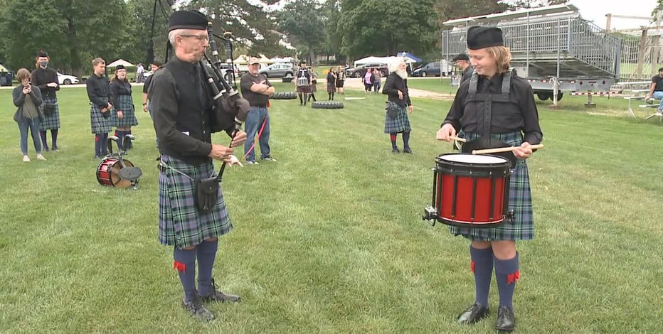 Bagpipers compete at Highland Games in Delafield