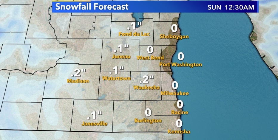 First snow of season likely just a dusting