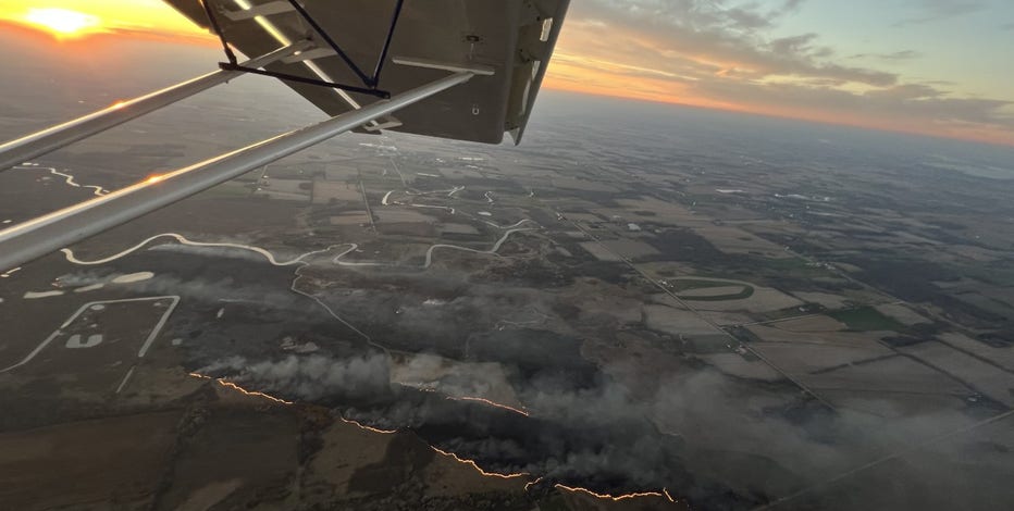 Dodge County marsh wildfire, crash
