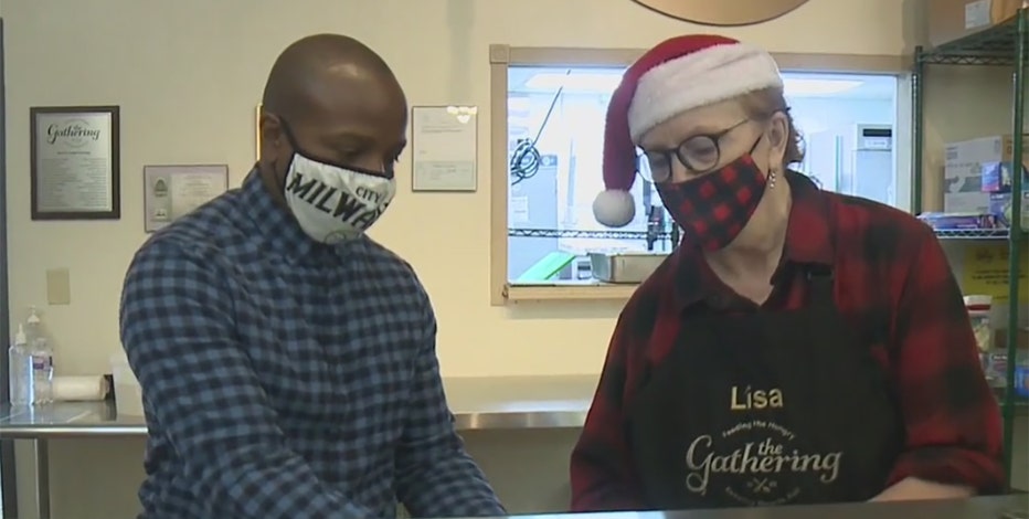 Cavalier Johnson serves Christmas Eve meals for people in need