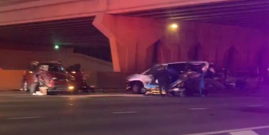 Milwaukee I-43 crash, 3 vehicles involved, 2 hurt