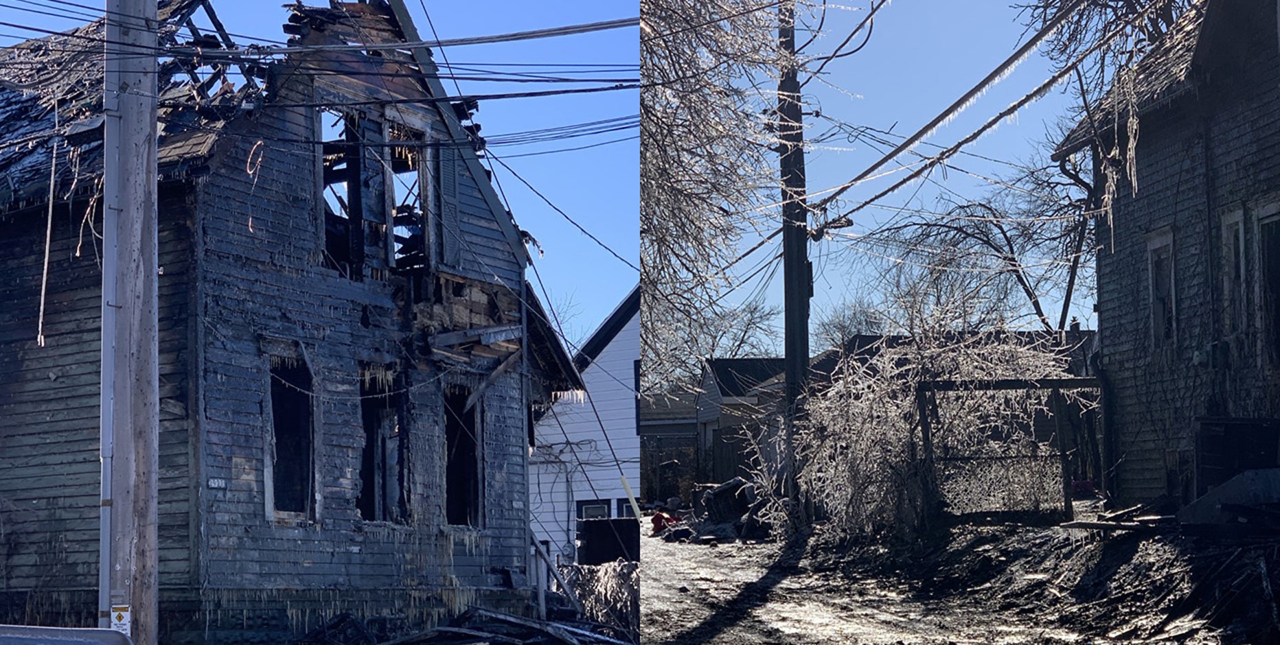 29th and Townsend house fire; 2 persons taken to hospital