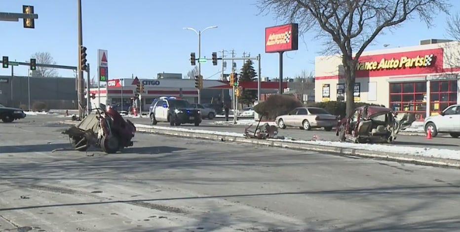 Teutonia and Hampton crash: Car split, driver seriously injured