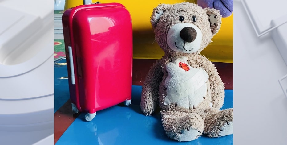 Teddy bear lost at Milwaukee airport reunited with owner