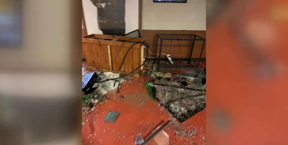 Milwaukee community center vandalized, fish tanks smashed