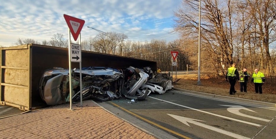 Multi-vehicle crash in Caledonia; roundabout closed