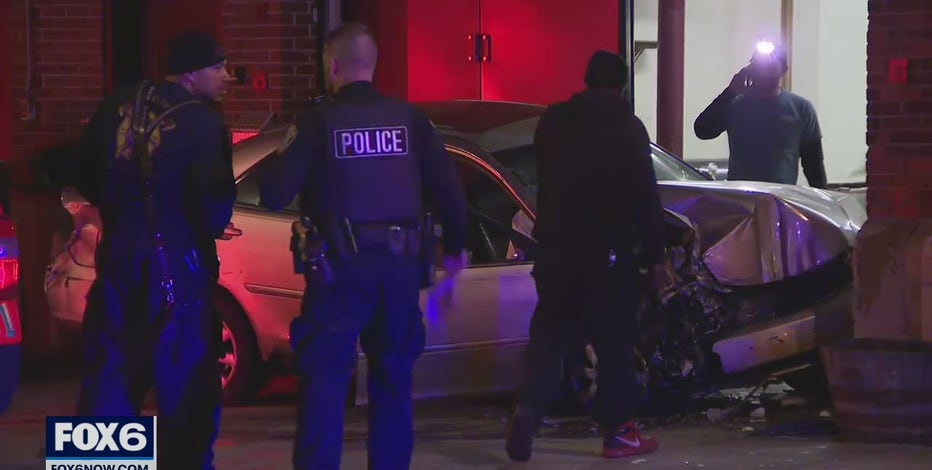 Driver crashes into Milwaukee fire station, flees scene along with 2nd driver