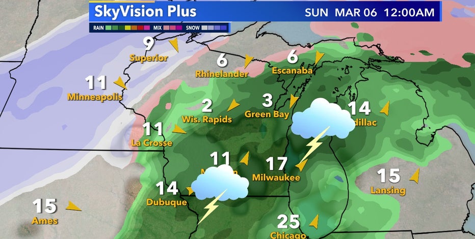 Thunderstorm possible Saturday, temps in 50s