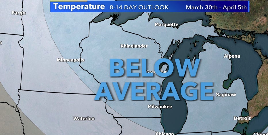Start of April: Cooler than average temperatures likely