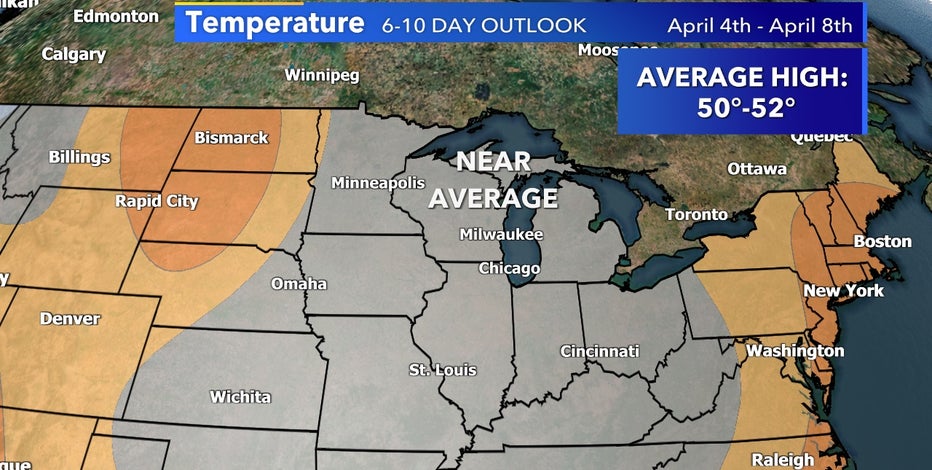 Average temperatures back in forecast, 2nd week of April