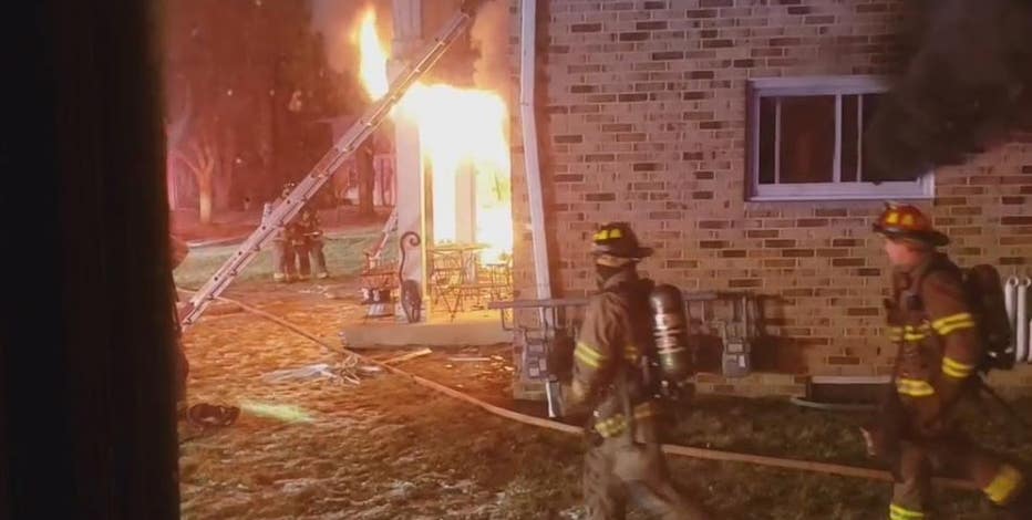 Waukesha apartment fire; 5 taken to hospital