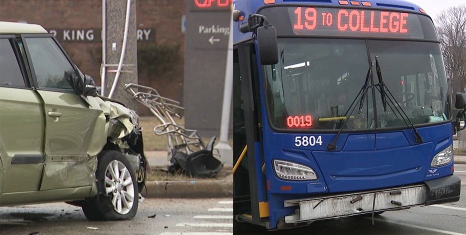 Car MCTS, bus crash at Locust and MLK