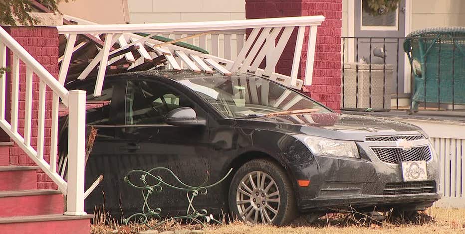 Driver crashes into Milwaukee porch; mistakenly pushed gas pedal