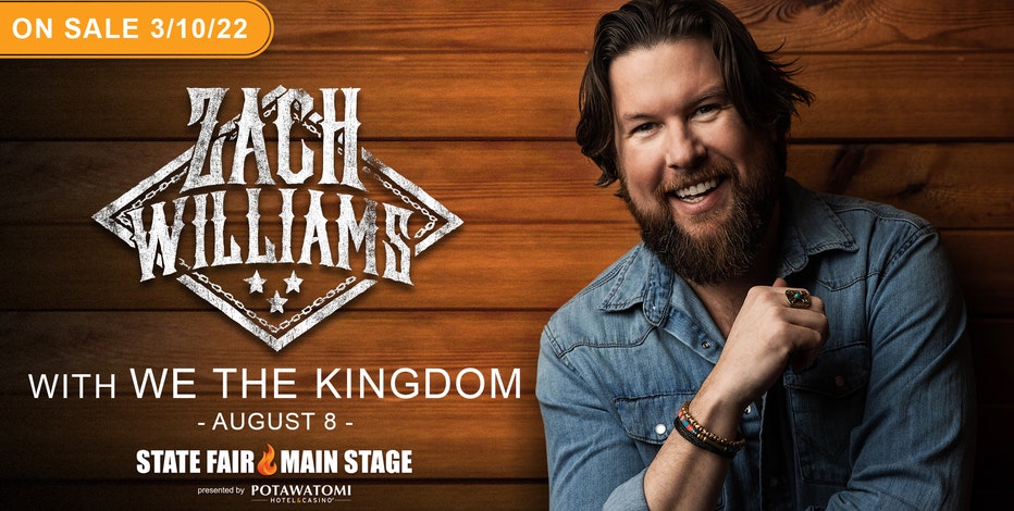 Wisconsin State Fair: Zach Williams takes to the Main Stage on Aug. 8