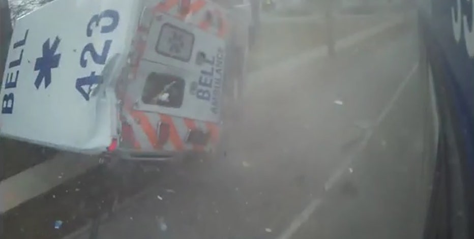 County bus crashes into ambulance; video from inside bus released