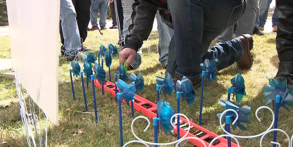Child abuse prevention pinwheels placed in Waukesha