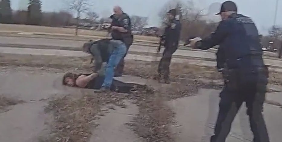 Cudahy pursuit, police shot at, arrests caught on camera