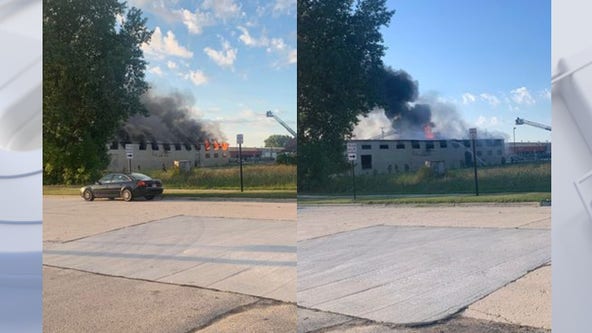 Sheboygan commercial building fire; firefighter suffered heat exhaustion
