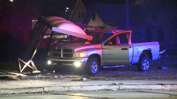 Milwaukee bus shelter crash near Burleigh and MLK, woman injured