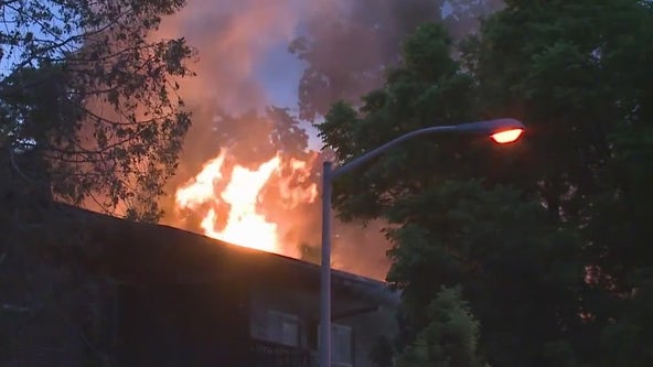 West Allis apartment fire; multiple units battling flames
