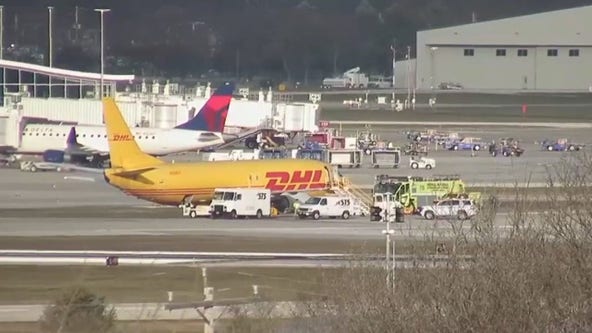 Milwaukee airport; cargo aircraft tire failed while landing