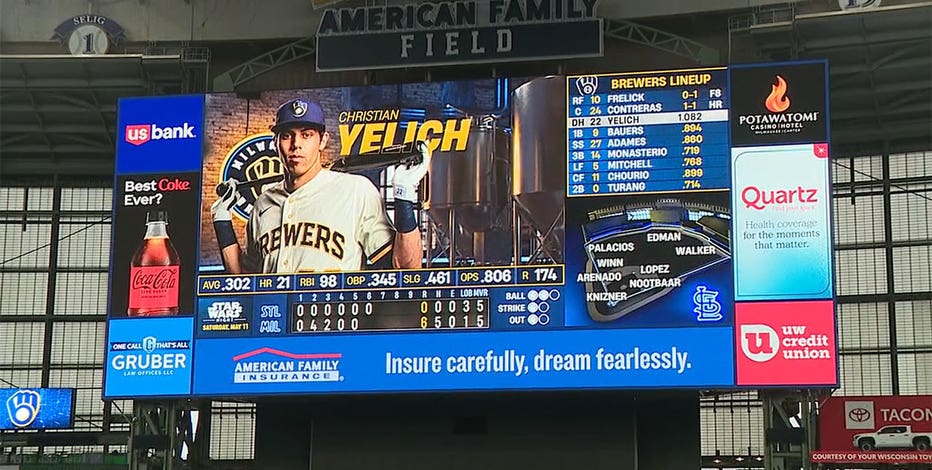Brewers new American Family Field scoreboard; 12K+ square feet of display