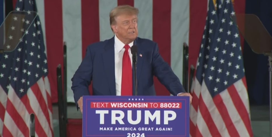 Former President Donald Trump Wisconsin visit; 2nd trip to swing state