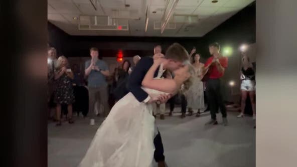 Wisconsin tornado warning forces wedding to join family reunion