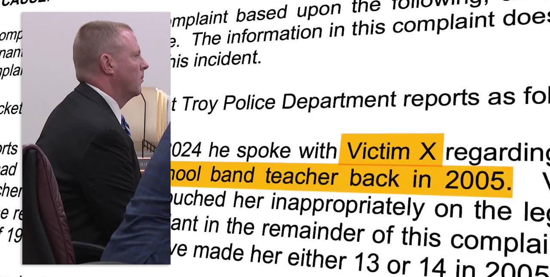 Former middle school band teacher charged; 9th child sex assault count