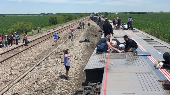 Amtrak train derails in Missouri with several injuries after hitting dump truck
