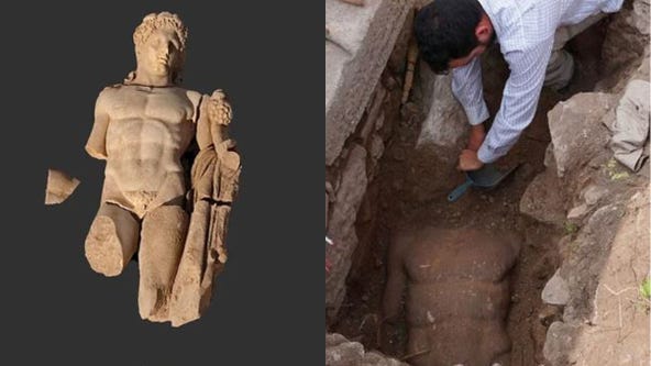 Archeologists unearth 2,000-year-old Hercules statue in Greece