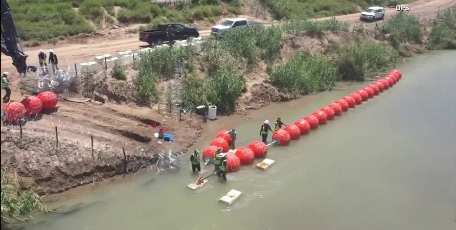 Justice Department tells Texas that floating barrier on Rio Grande raises humanitarian concerns