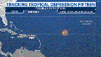 Tropical Depression Fifteen in Atlantic likely to become Tropical Storm Nigel soon