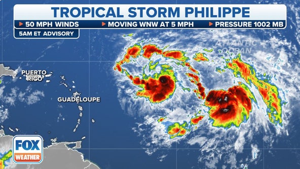 Tropical Storm Philippe, Invest 91L duo complicate Atlantic forecasts as Caribbean islands monitor for impacts