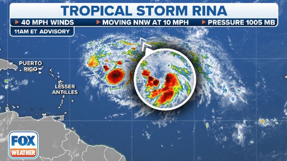 Tropical Storm Rina develops in busy Atlantic as nearby Tropical Storm Philippe maintains strength