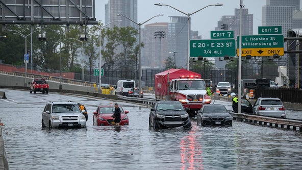 NYC deluged by rainfall in one of city's wettest days in decades