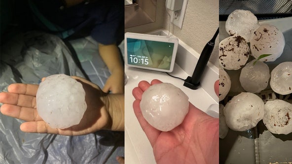PHOTOS: Large, damaging hail hits Central Texas