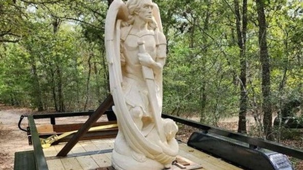 Saint Mary Cathedral installs St. Michael statue
