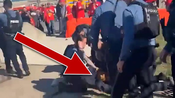 Chiefs parade shooting suspect tackled by fans, videos show: "I got the guy!"