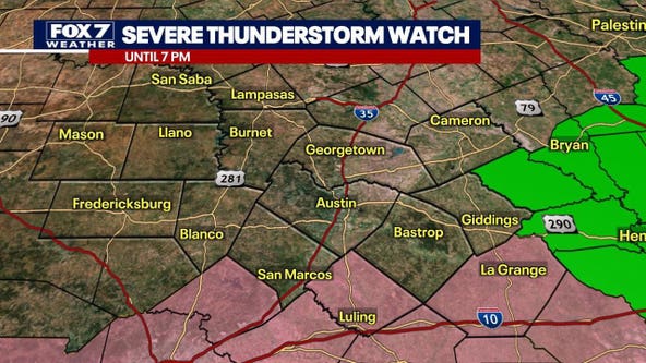 Austin weather: Severe thunderstorm watch for parts of Central Texas